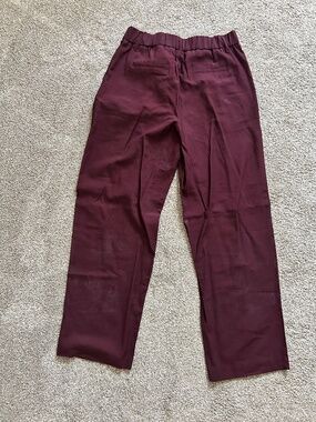 Burgundy chino pant, A new day